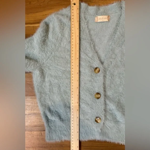 NWT Altar’d State, Cropped Cardigan, Fuzzy Light Blue, Size M - Picture 9 of 9